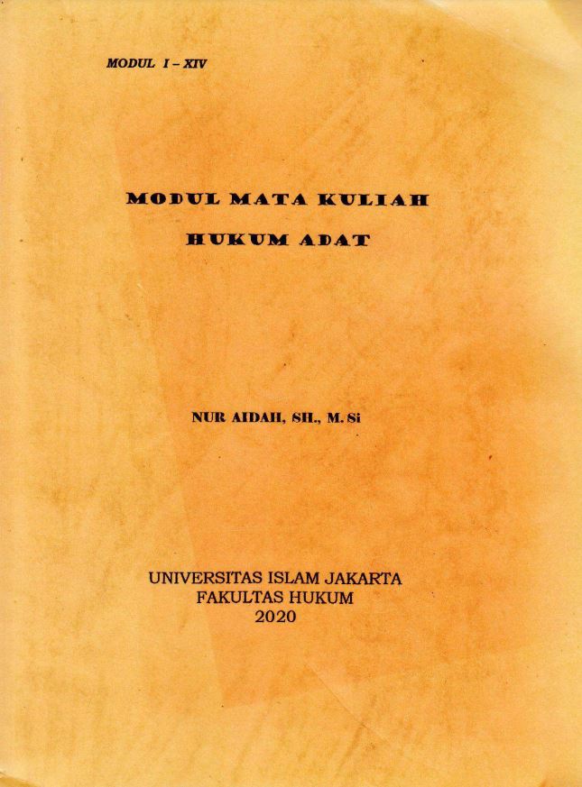 Modul Mata Kuliah Hukum Adat