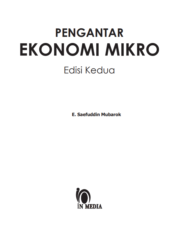 PENGANTAR EKONOMI MIKRO edisi kedua