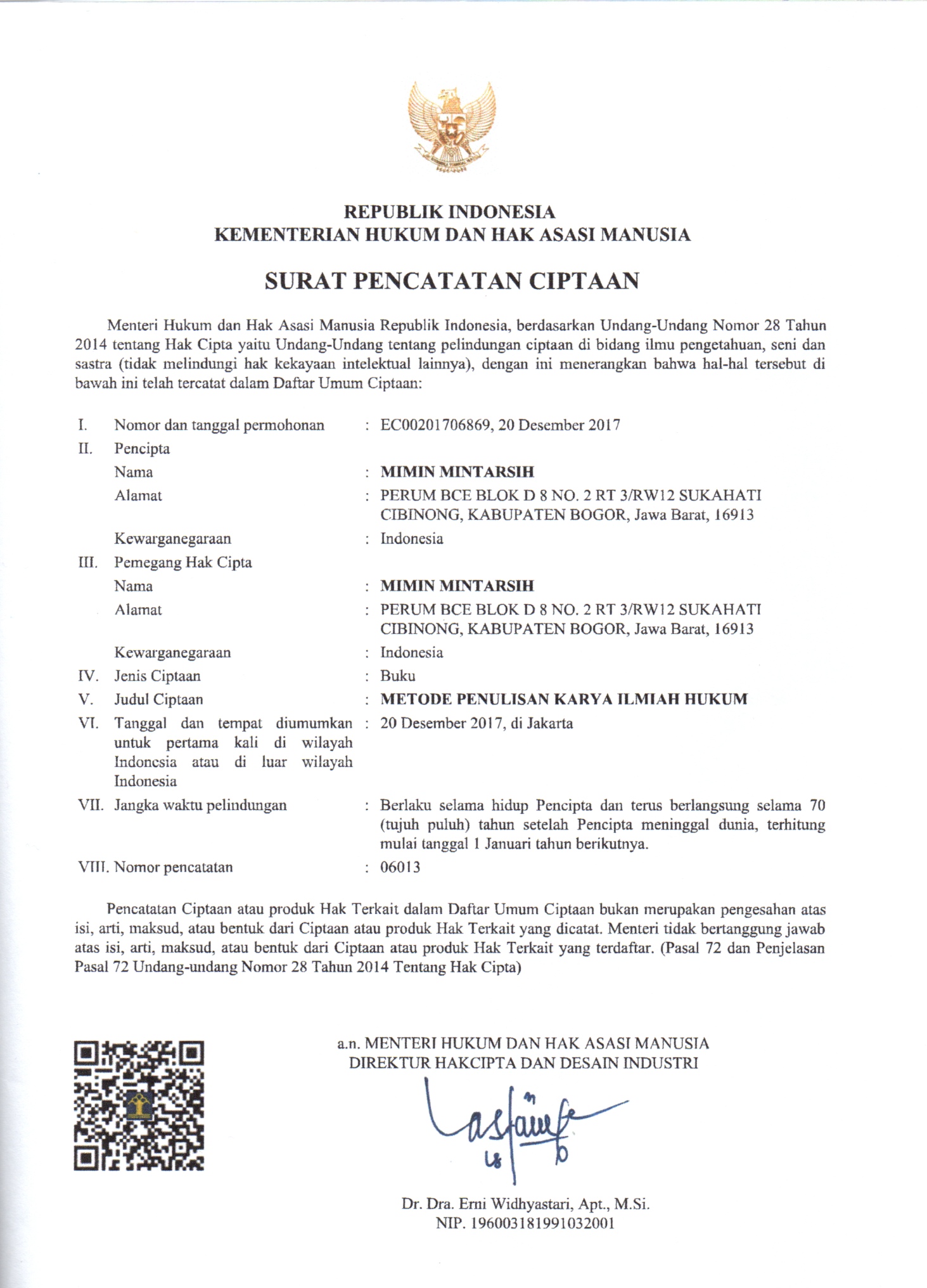 METODE PENULISAN KARYA ILMIAH HUKUM