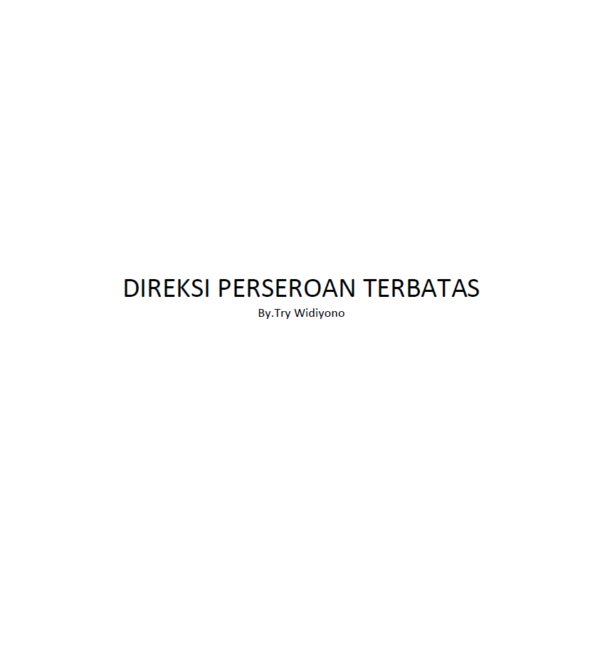 DIREKSI PERSEROAN TERBATAS